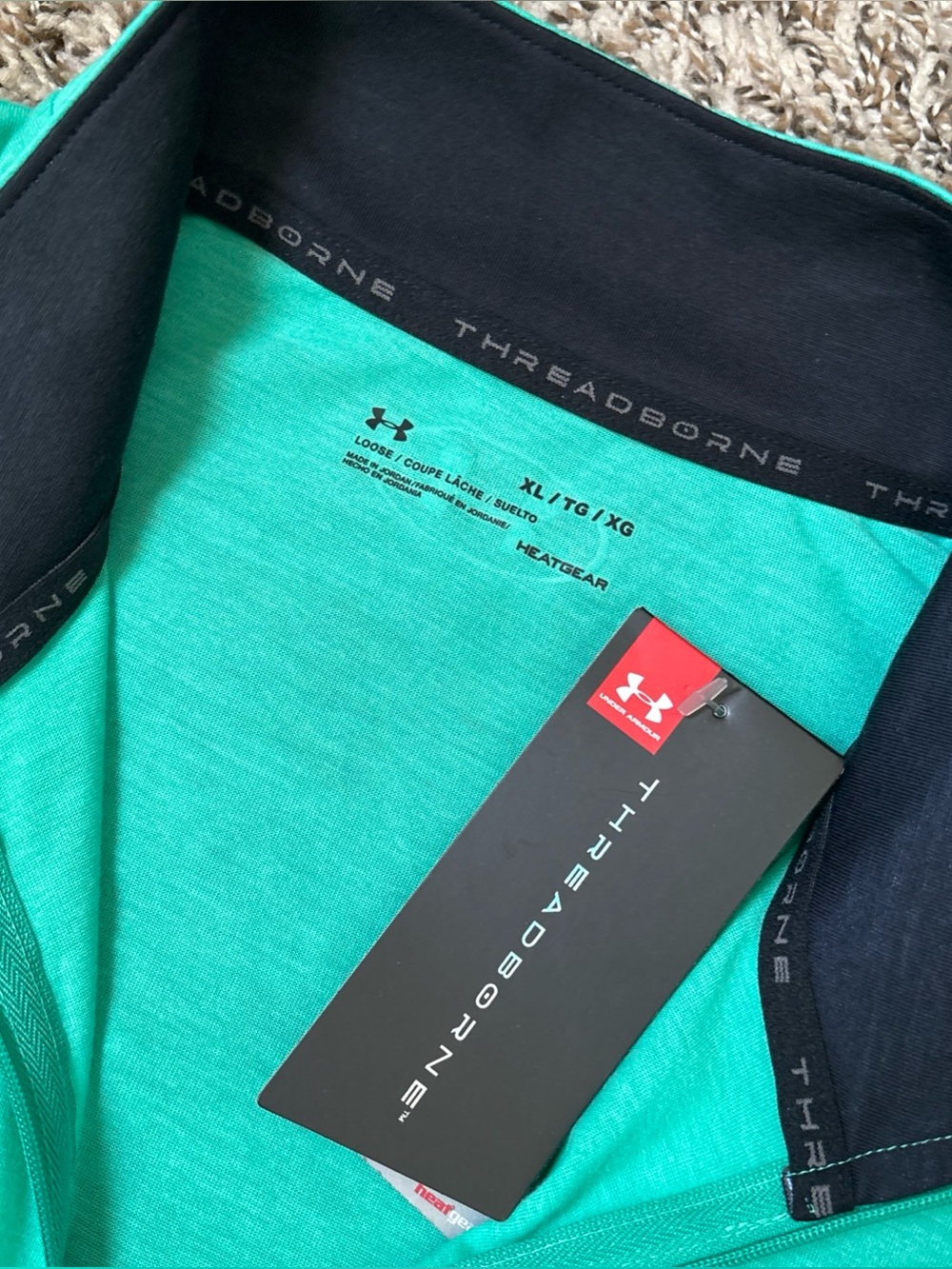 Under Armour Turquoise Quarter-Zip Long Sleeve Performance Top